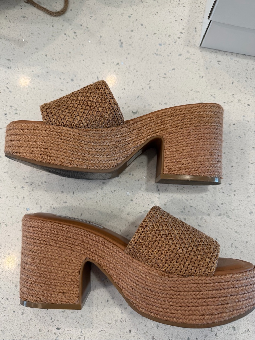 Steve Madden Raffia Woven Platform Sandal- Size 7 - Picture 9 of 12